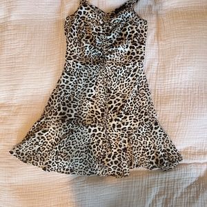 Cheetah print flare dress
